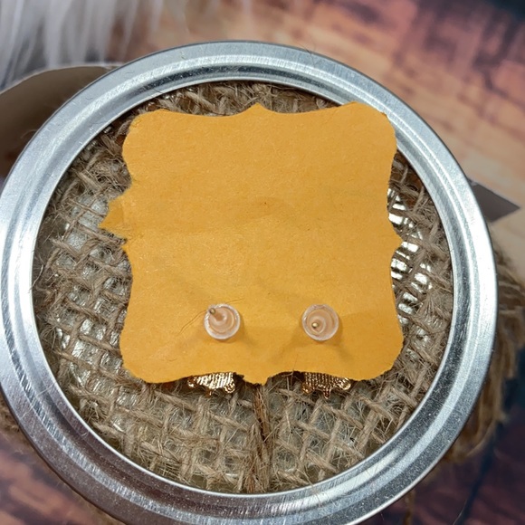 RELISTED Turtle Blue Stone Earrings - Sea Turtle - Picture 5 of 5